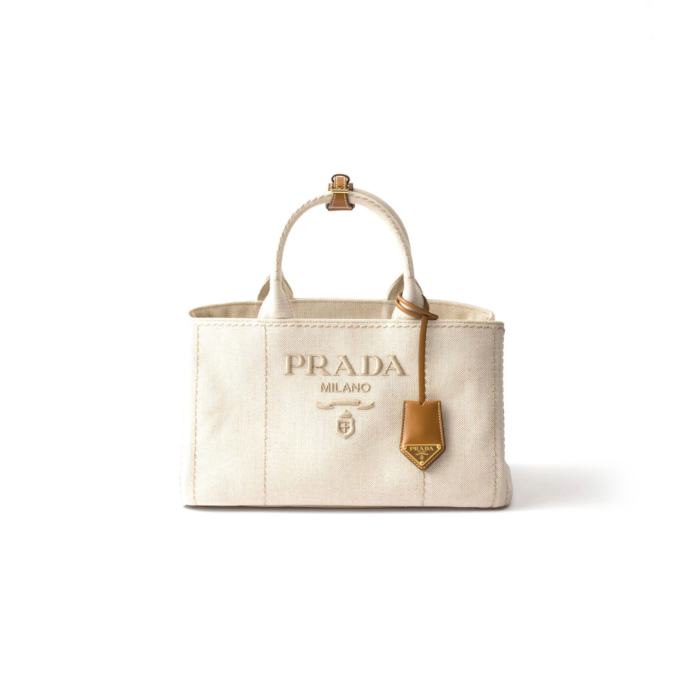 PRADA JARDINIÈRE LARGE LINEN BLEND HANDBAG 1BG554 (33*20*18cm) PRADA JARDINIÈRE LARGE LINEN BLEND HANDBAG 1BG554 (33*20*18cm)